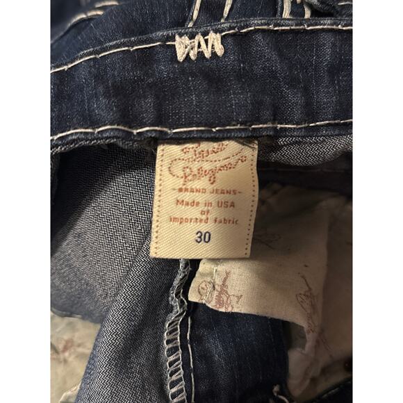 True Religion Jeans Womens 30 Dark Thick Stitch Bootcut Joey Super T Flap Pocket - Picture 9 of 10